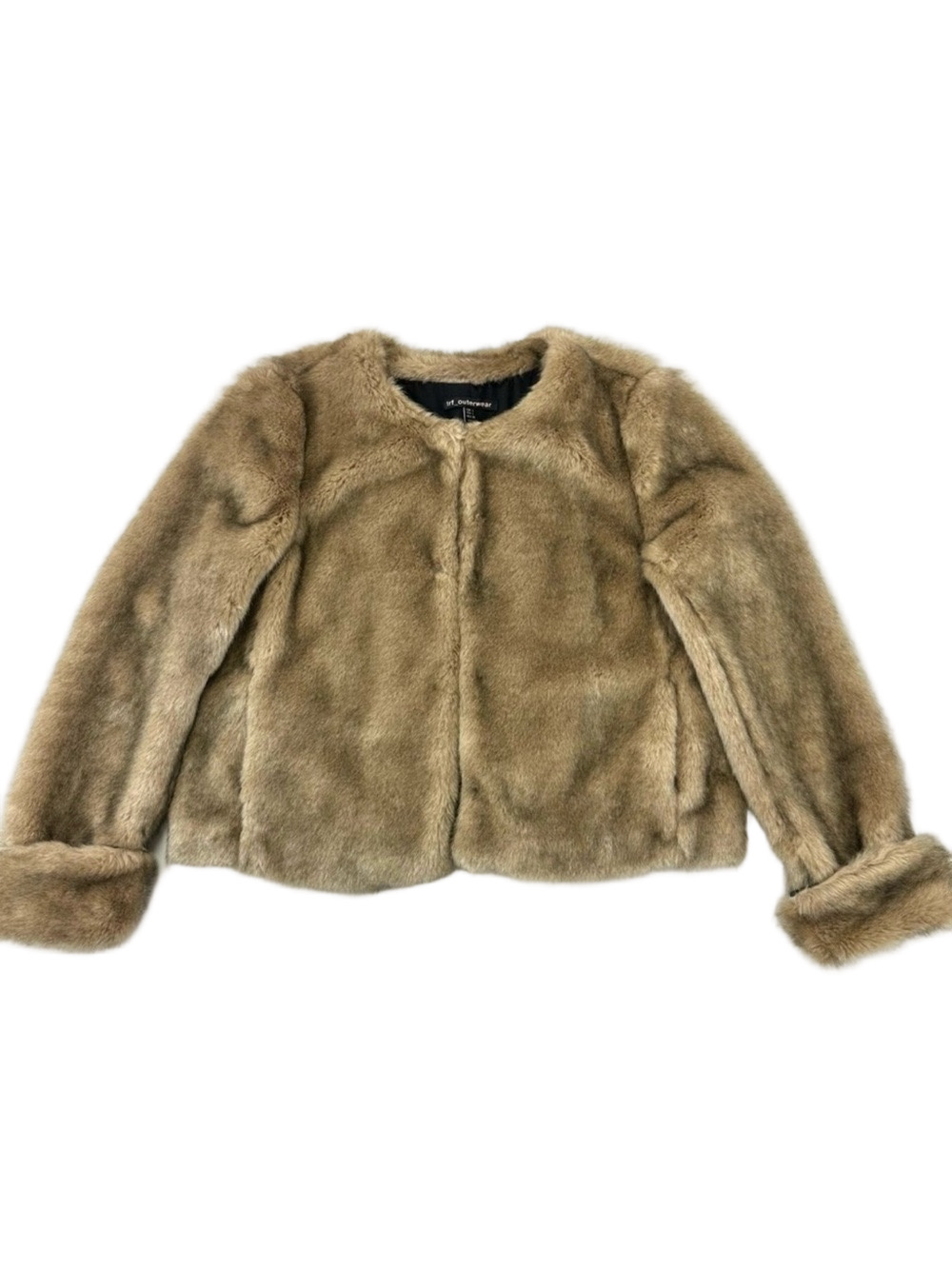 Faux fur jacket Womens Large TRF Outerwear affordable luxury
